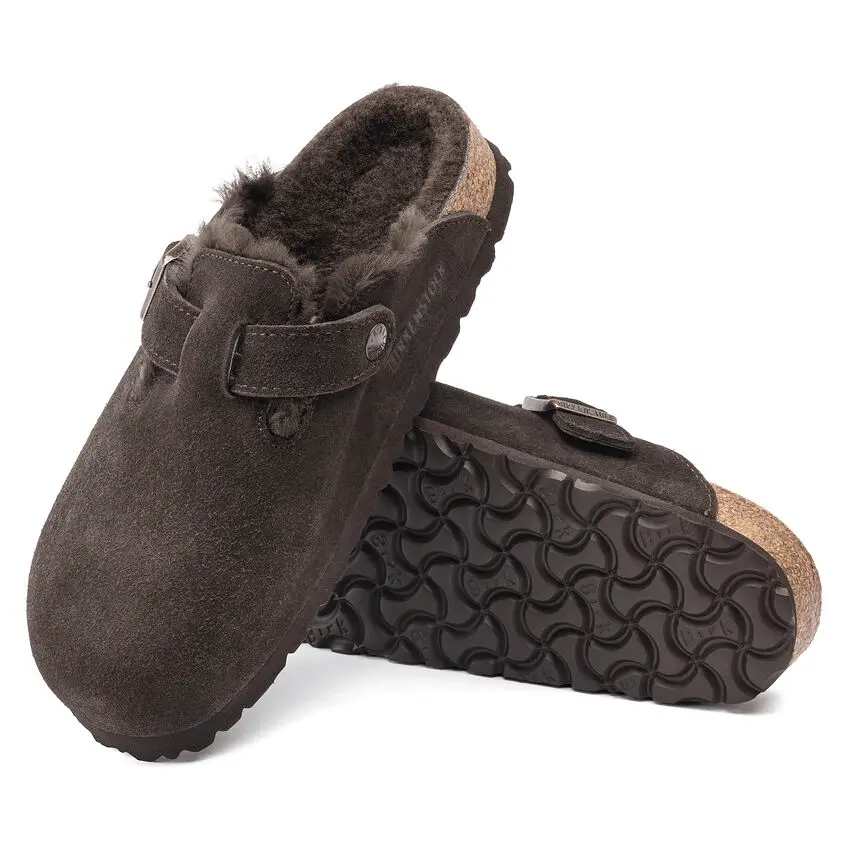 Dép Birkenstock Boston 'Shearling Mocha' 1020529 - Ảnh 8