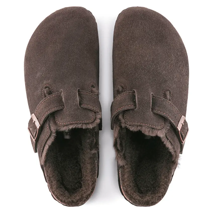 Dép Birkenstock Boston 'Shearling Mocha' 1020529 - Ảnh 7