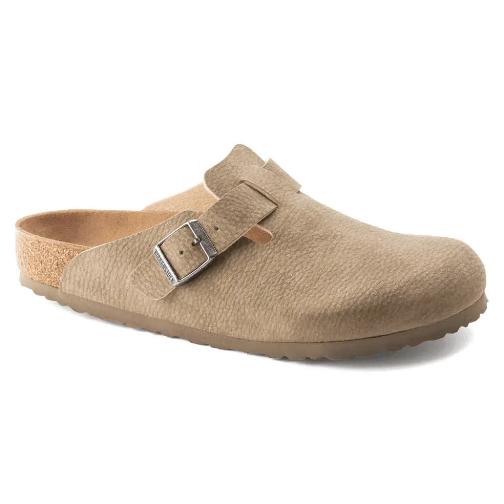 Alternative view of Dép Birkenstock Boston Vegan 'Gray Taupe Desert Dust' 1023196