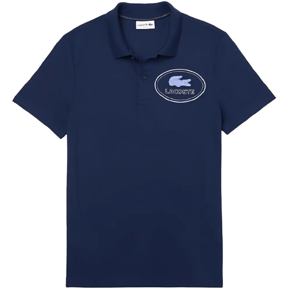Áo Lacoste Men's Slim Fit Embroidered Crocodile Blue PH9733-78X