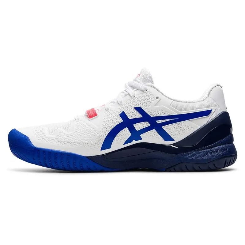 Alternative view of Giày Tennis Asics Gel Resolution 8 Wide 'White Blue' 1042A097-107