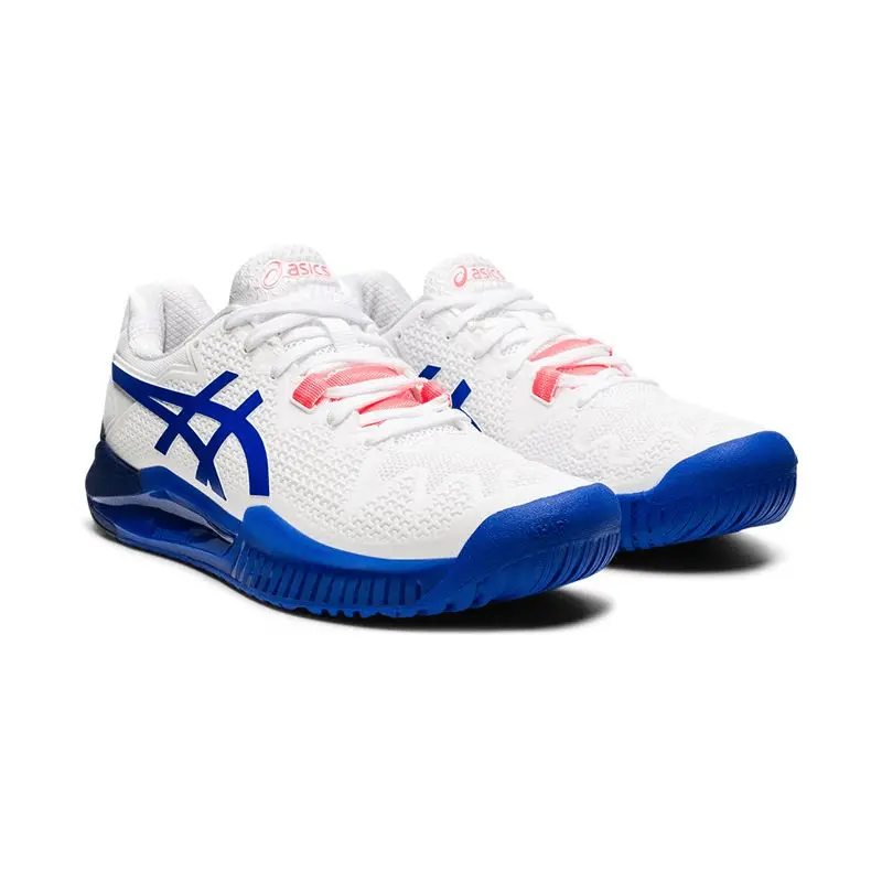 Giày Tennis Asics Gel Resolution 8 Wide 'White Blue' 1042A097-107 - Ảnh 3