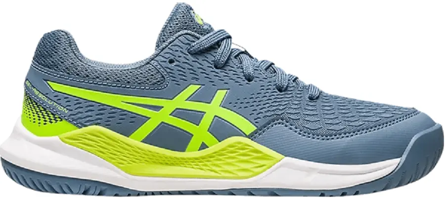 Giày Asics Gel Resolution 9 GS 'Steel Blue Hazard Green' 1044A067-400