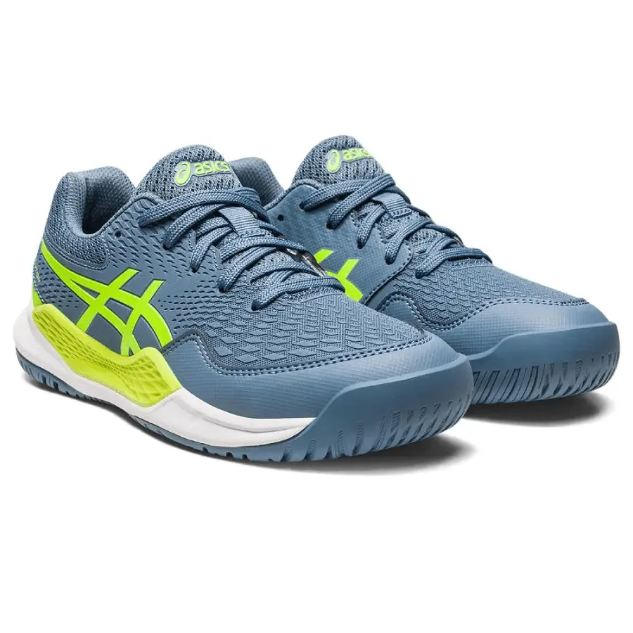 Giày Asics Gel Resolution 9 GS 'Steel Blue Hazard Green' 1044A067-400 - Ảnh 3
