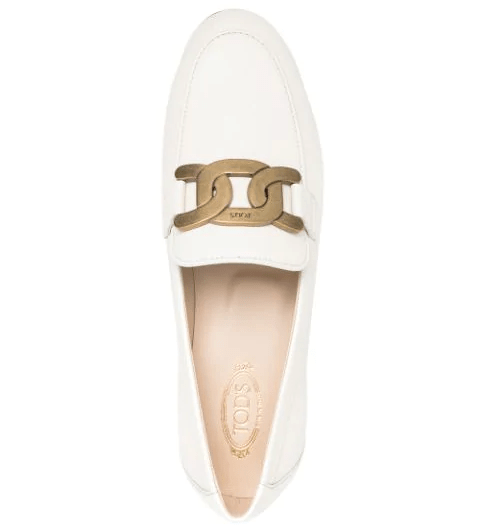 Giày Tod’s KATE ALMOND TOE LEATEHR LOAFERS IN WHITE XXW79A0DD00MIDB001 - Ảnh 2