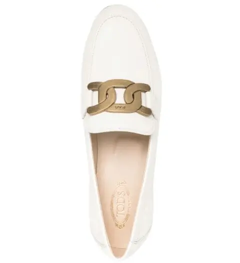 Alternative view of Giày Tod’s KATE ALMOND TOE LEATEHR LOAFERS IN WHITE XXW79A0DD00MIDB001