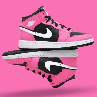 Giày Nike Air Jordan 1 Mid Pinksicle 555112-002 - Ảnh 6