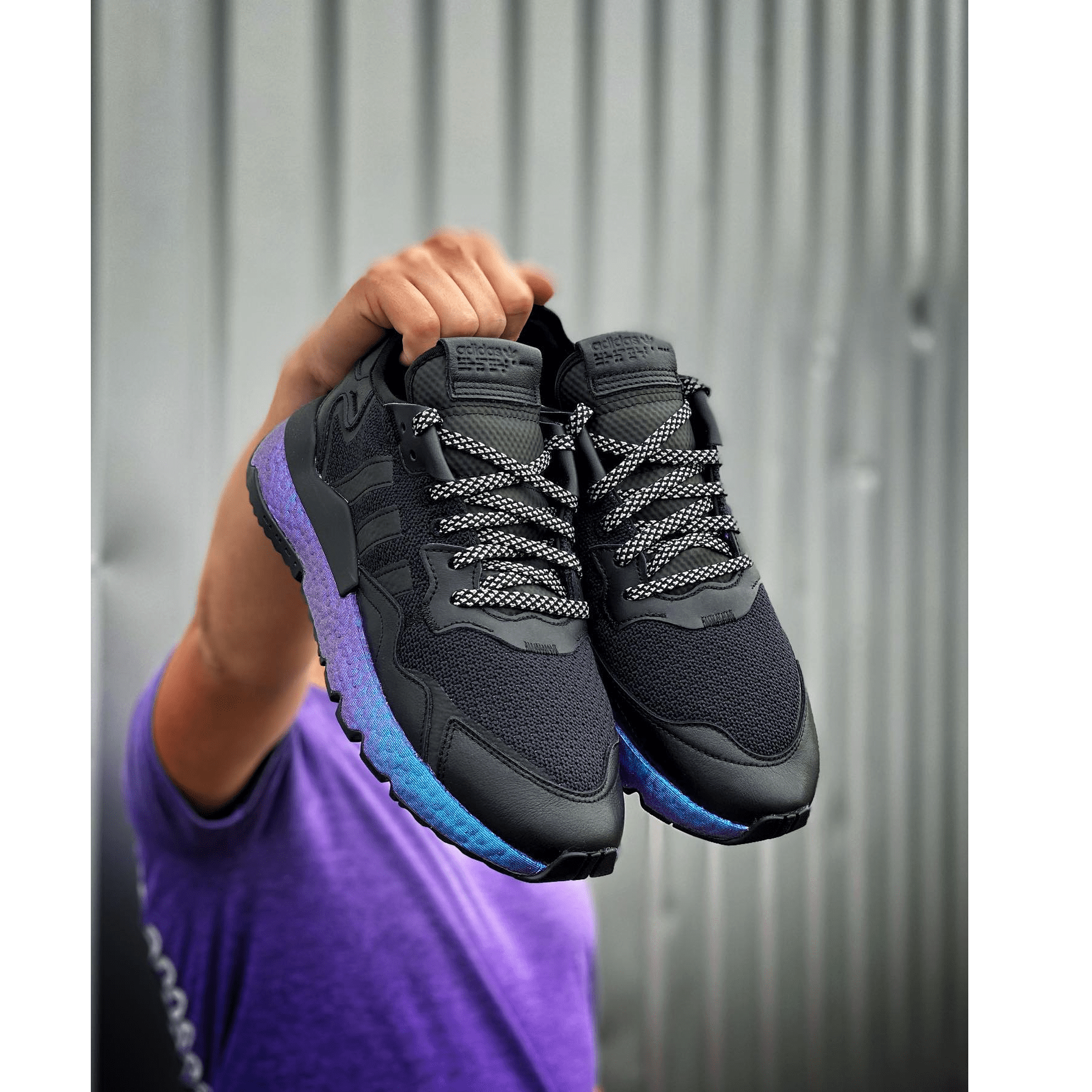 Giày Adidas Nite Jogger 'Metallic Blue Boost' FV3615 - Ảnh 5