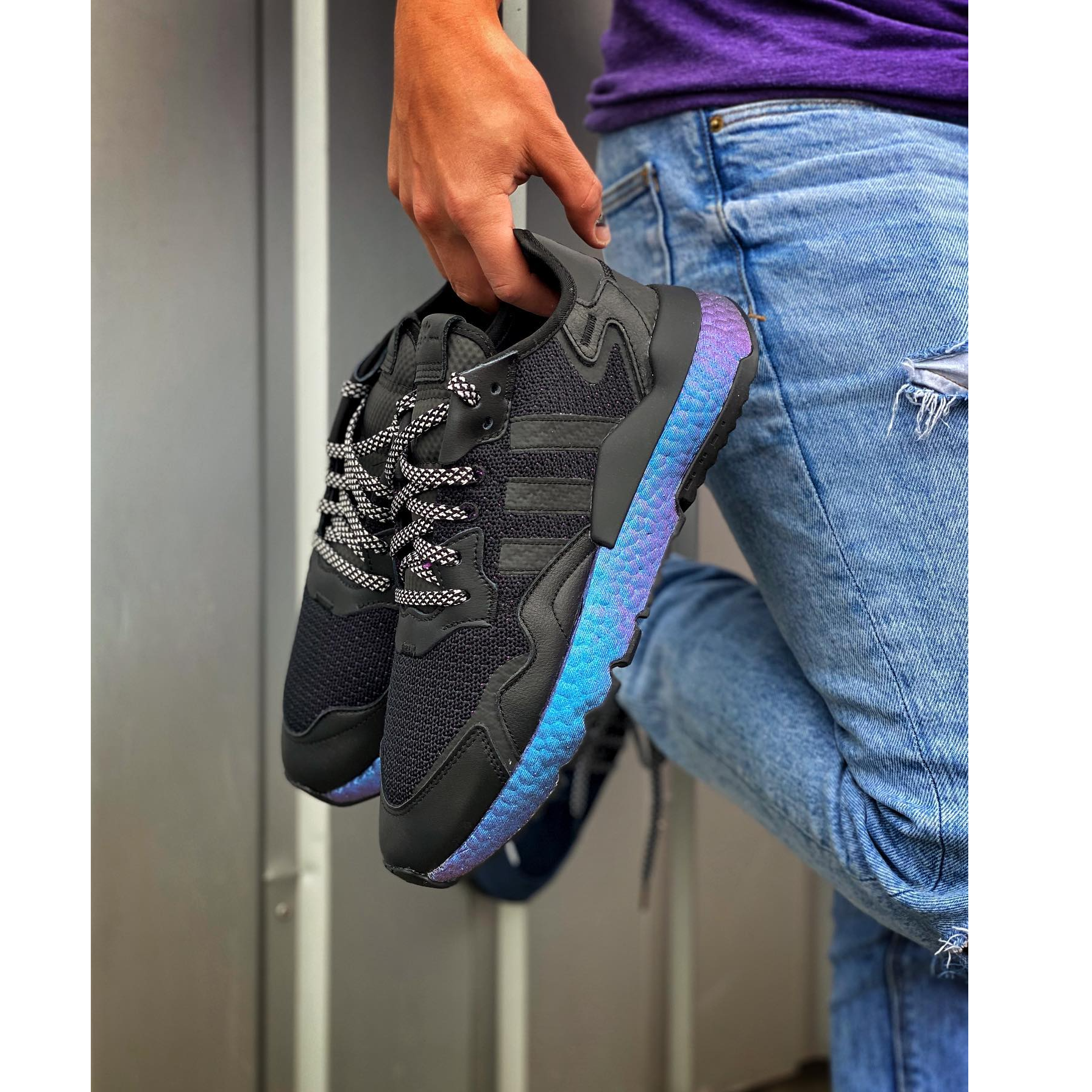 Giày Adidas Nite Jogger 'Metallic Blue Boost' FV3615 - Ảnh 6