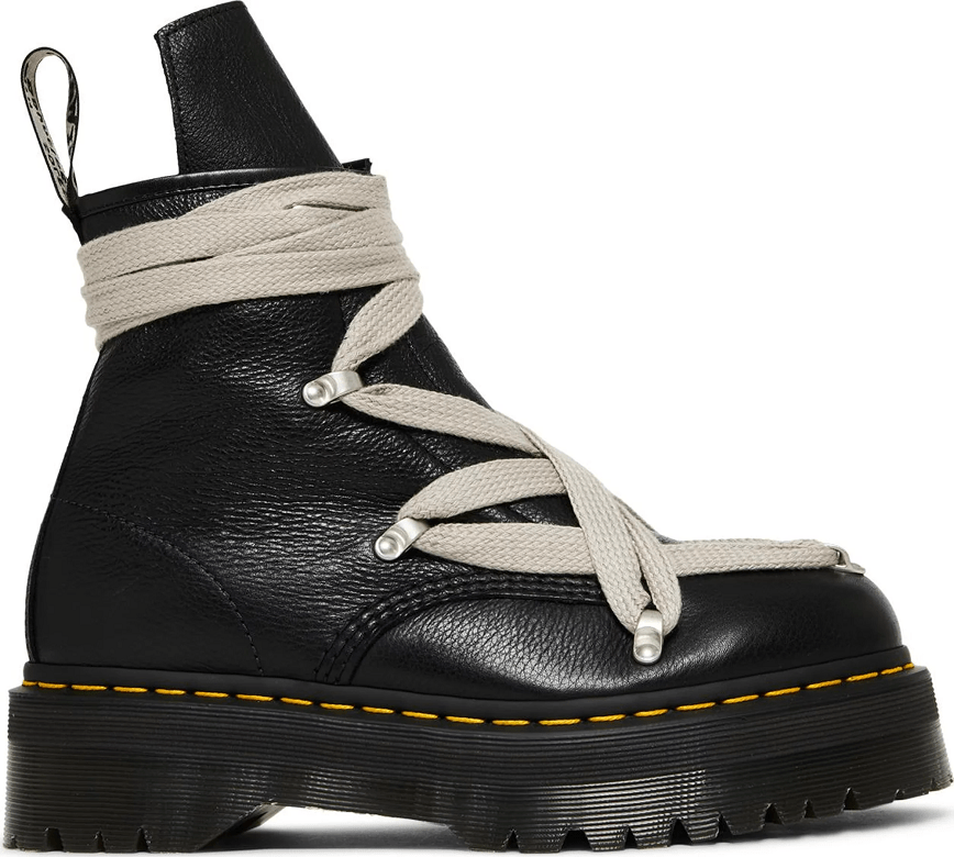 Giày Rick Owens x 1460 Quad Sole Pentagram Jumbo Lace Boot 'Black' 27977001