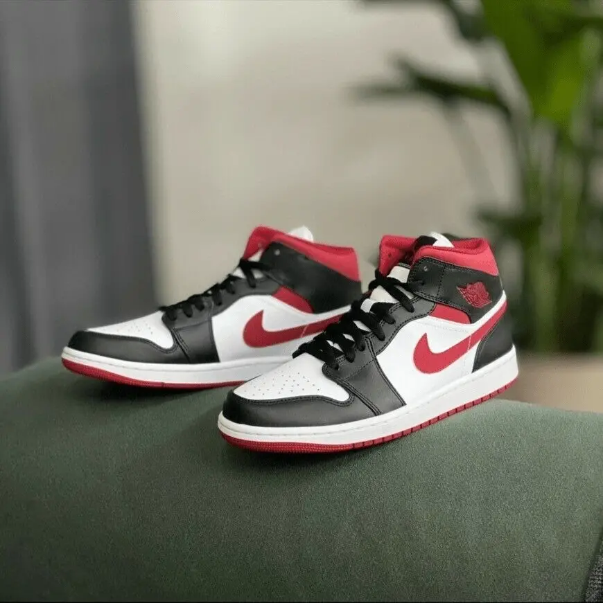 Giày Nike Air Jordan 1 Mid 'Metallic Red' 554724-122 - Ảnh 5