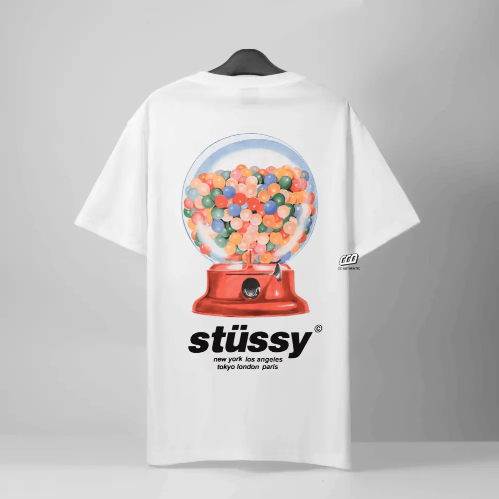 Áo Stussy Gumball T-Shirt 'White' - Ảnh 3
