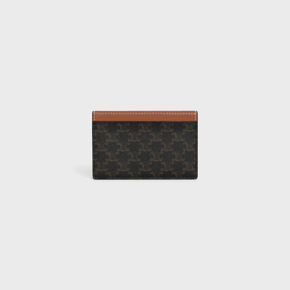 Alternative view of Túi Celine Card Holder In Triomphe Canvas With Print Tan 10B702CLY-04LU
