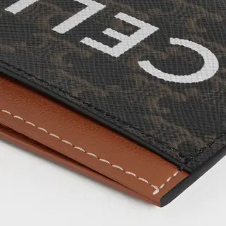 Túi Celine Card Holder In Triomphe Canvas With Print Tan 10B702CLY-04LU - Ảnh 3