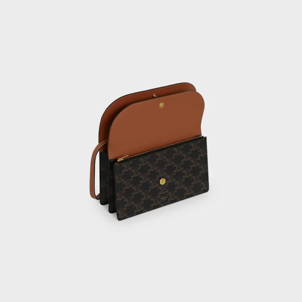 Alternative view of Túi Celine Wallet On Strap In Triomphe 'Black' 10D852CG9-04LU