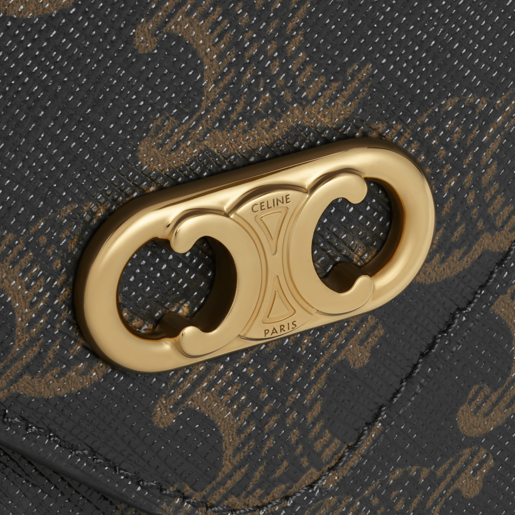 Túi Celine Maillon Triomphe Wallet On Chain In Triomphe Canvas 10F822CZT-04LU - Ảnh 2