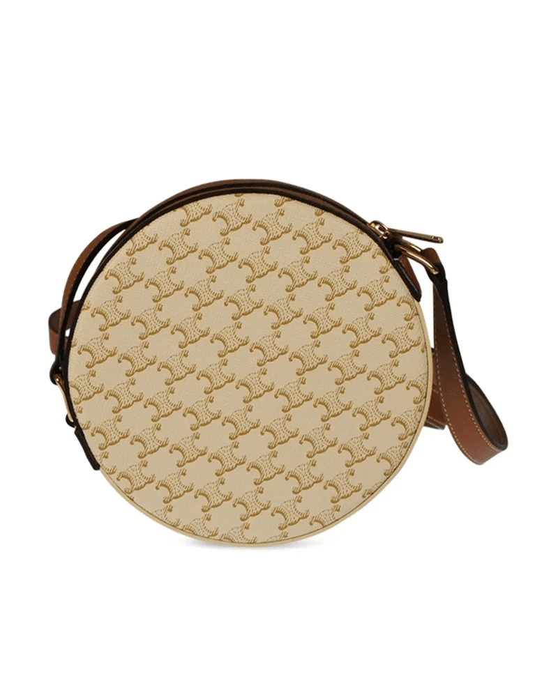 Túi Celine Round Purse On Strap 'White Tan' 10G342CAM-01TA - Ảnh 3