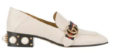 Giày Gucci Leather mid-heel loafer 423559 DKHC0 9061