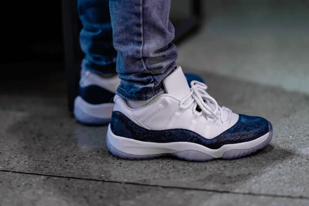 Giày Nike Air Jordan 11 Retro Low 'Navy Snakeskin' 2019 CD6846-102 - Ảnh 4