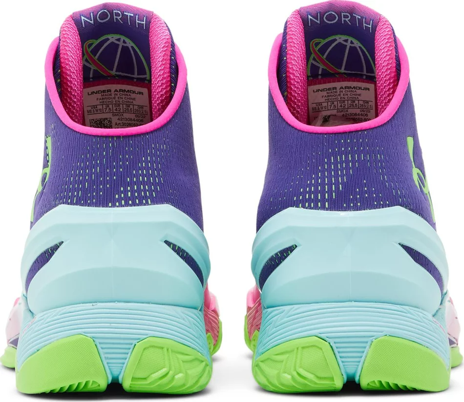 Giày Under Armour MCurry 2 Retro 'Northern Lights' 2022 3026052-600 - Ảnh 4