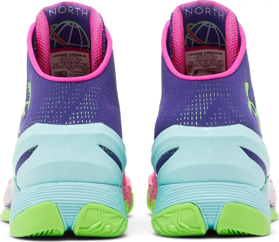 Giày Under Armour MCurry 2 Retro 'Northern Lights' 2022 3026052-600 - Ảnh 4