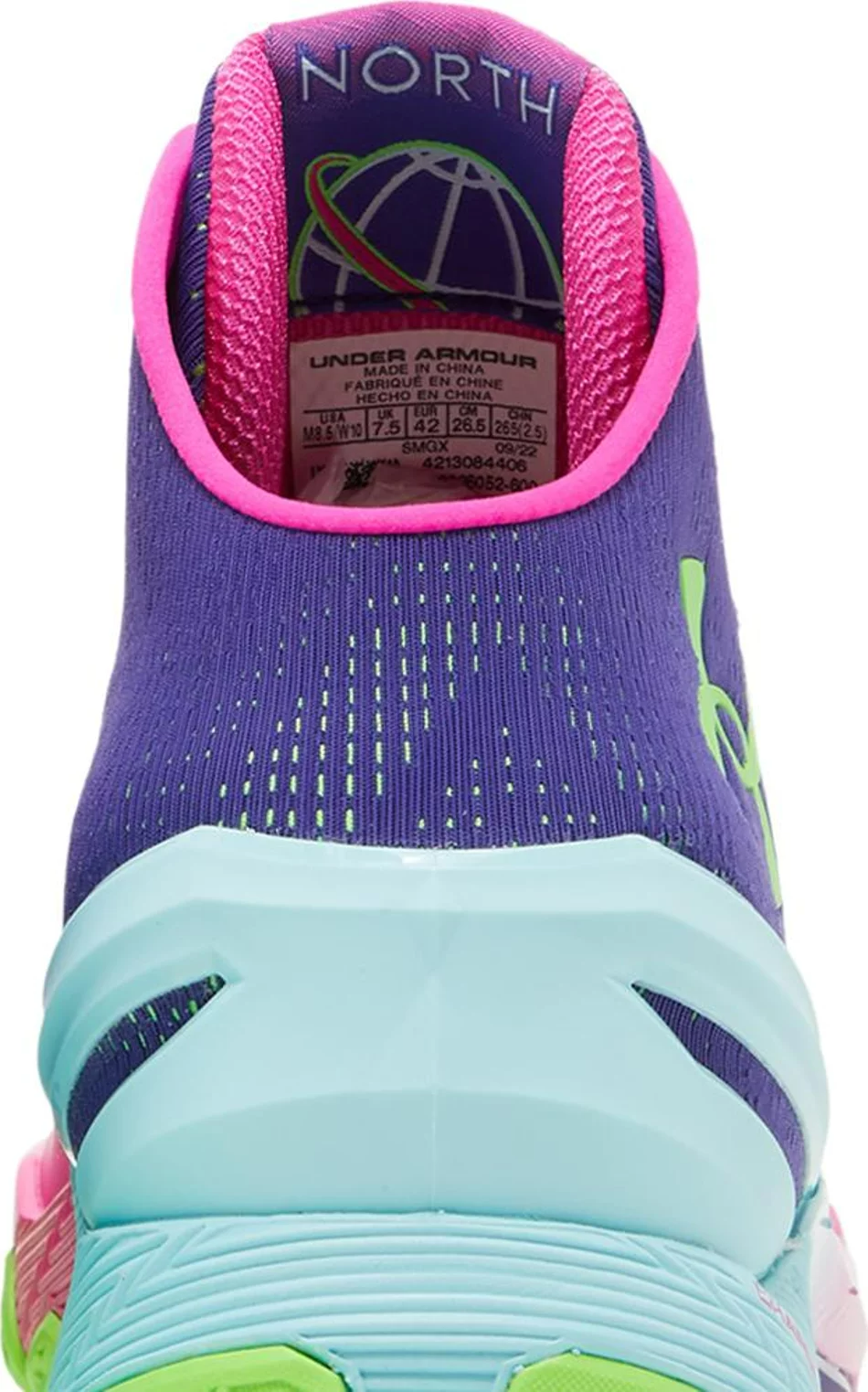 Giày Under Armour MCurry 2 Retro 'Northern Lights' 2022 3026052-600 - Ảnh 3