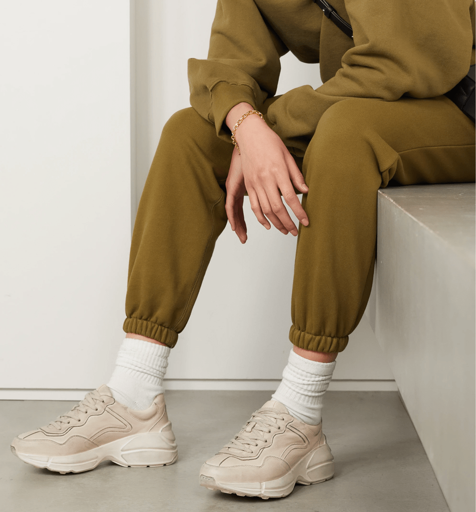 Giày Gucci Rhython Leather Sneaker Ivory 498916-A9L00-9522 - Ảnh 5