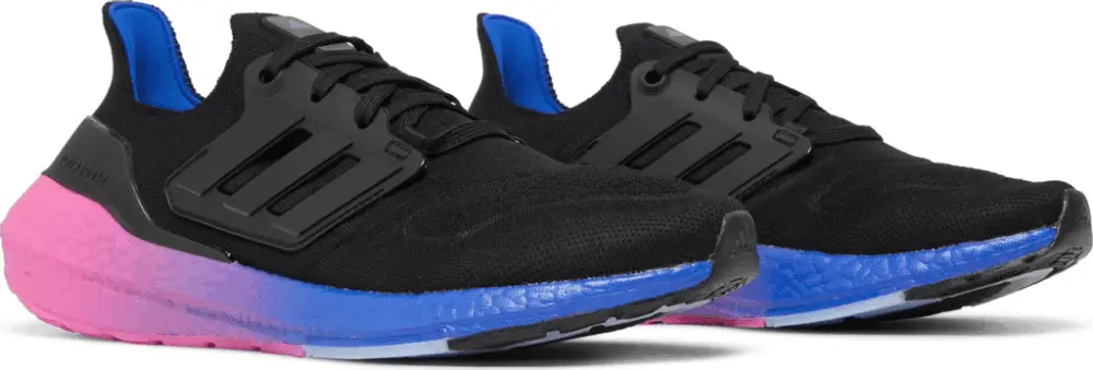Alternative view of Giày Adidas UltraBoost 22 Black Lucid Blue Gradient HQ8593