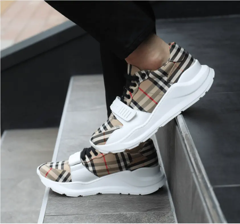 Alternative view of Giày Burberry Vintage Check Cotton Beige 8046826
