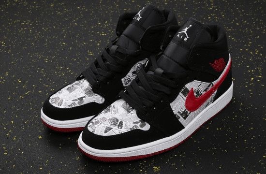 Giày Nike Air Jordan 1 Mid Newspaper 852542-061 - Ảnh 4