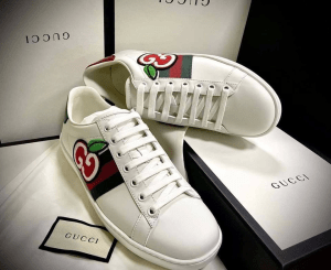 Alternative view of Giày Gucci Wmns Ace Low 'GG Apple Patch White' 611377-DOPE0-9064