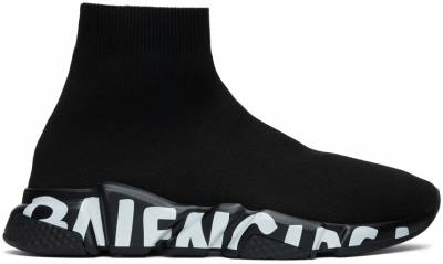 Giày Balenciaga Speed Trainer 'Graffiti Black' 605972 W05GE 1006 - Ảnh 5