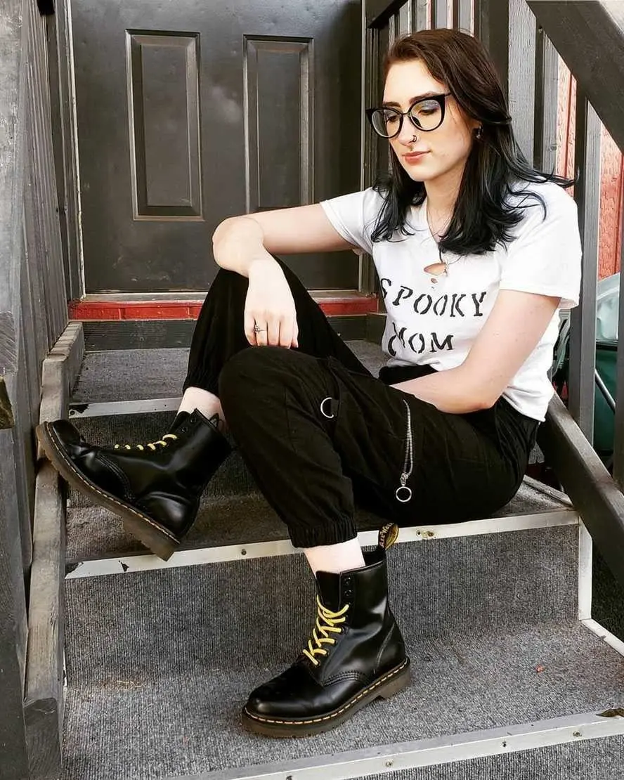 Giày Dr. Martens 1460 Double Stitch Boots 26100032 - Ảnh 5