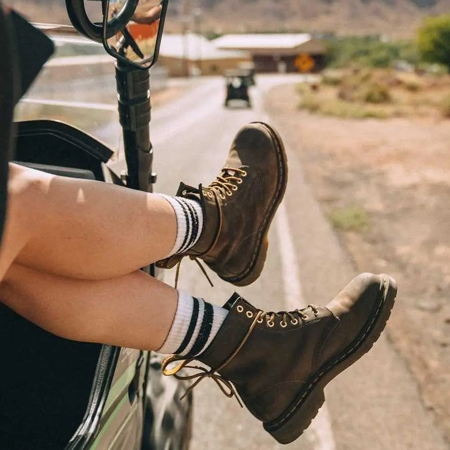 Giày Dr. Martens 1460 Dark Brown Crazy Horse Ankle Boots 11822203 - Ảnh 3