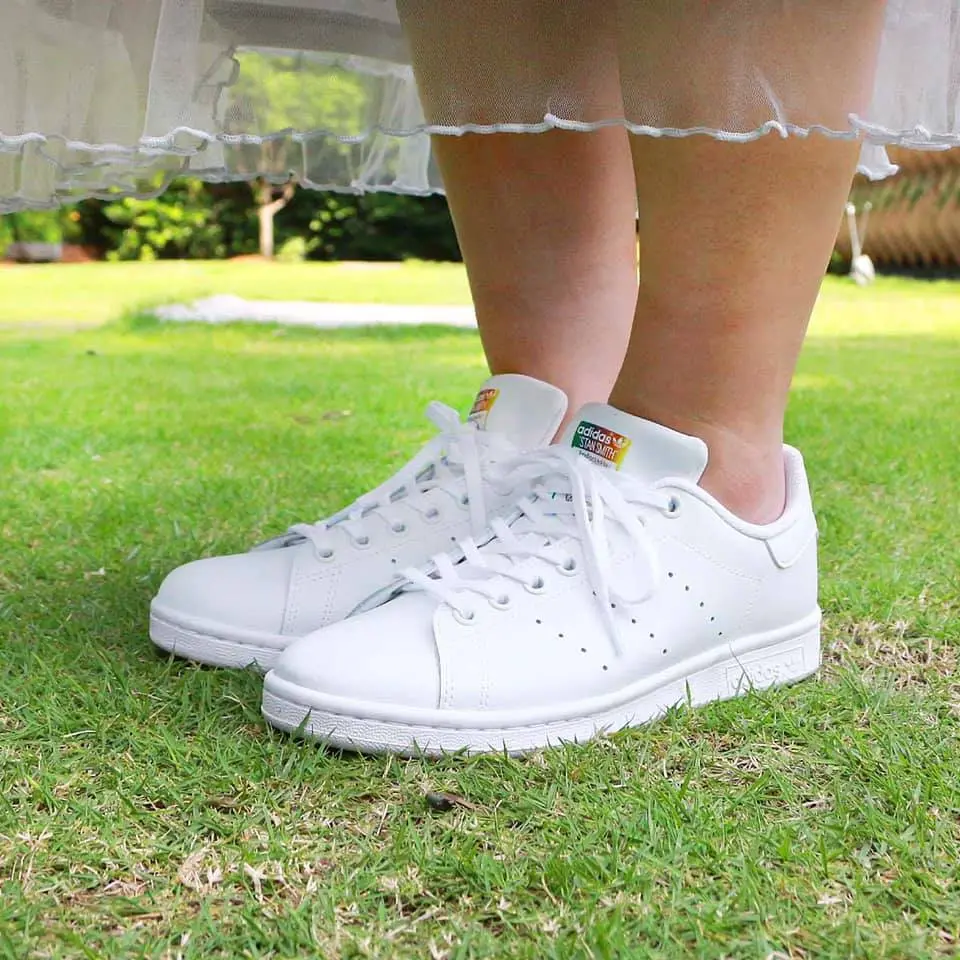 Giày Adidas Stan Smith J 'White Rainbow' EH0739 - Ảnh 5