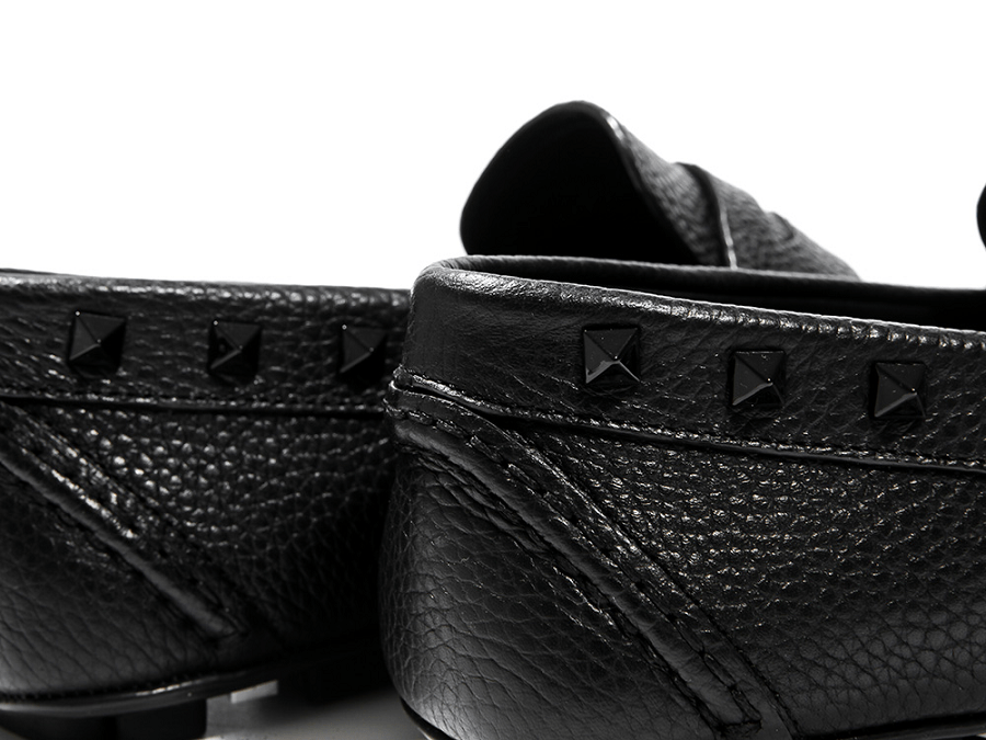 Giày Valentino Black Rockstud Peniva Driving Loafers RY2S0B75-WVG-0NO - Ảnh 3