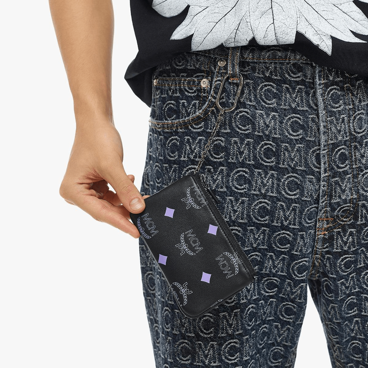 Túi MCM Color Splash Logo Leather 'Black' MXKCSSX01U4 - Ảnh 5