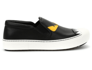 Giày Fendi Women's Black Leather Slip On Sneakers 8E5110-4RU-F0700