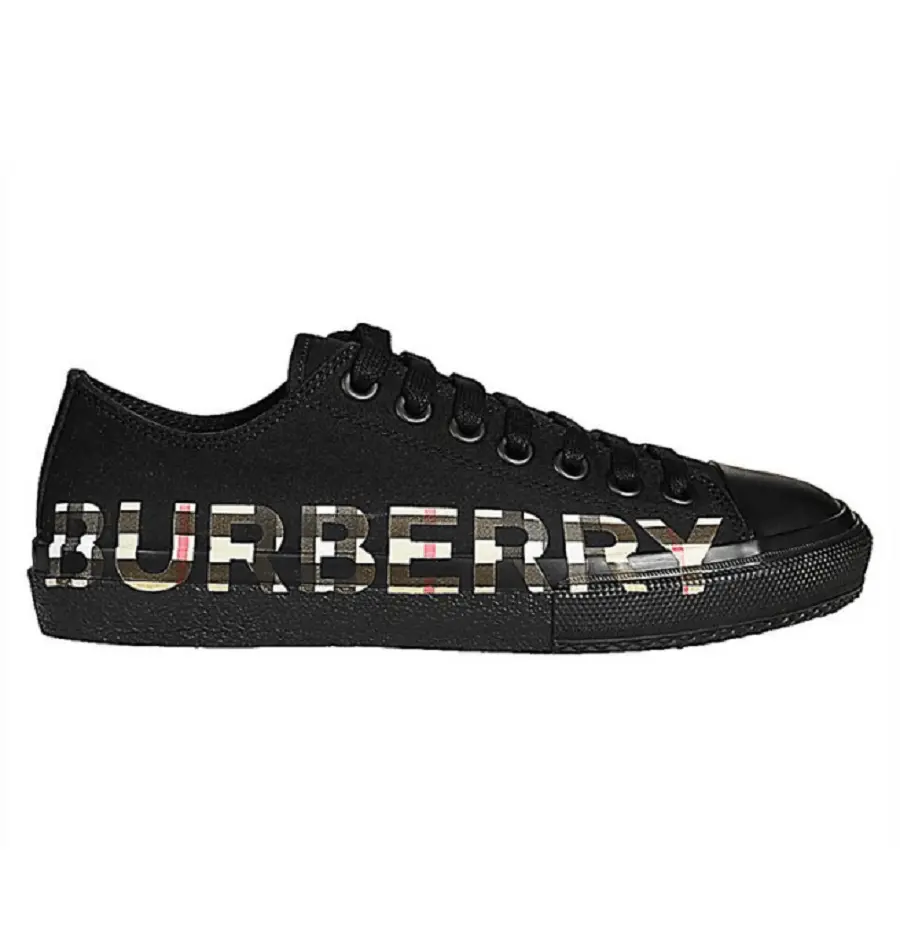 Giày Burberry Checked Logo Print 'Black' 8018275