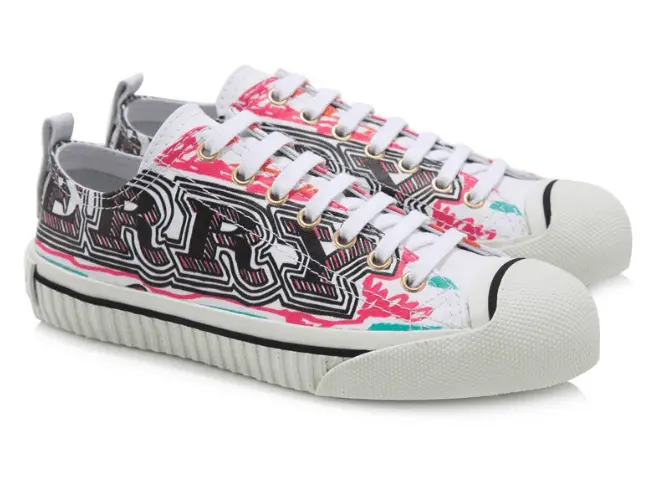 Giày Burberry Women's Multicolor Cotton Sneakers 4066496 - Ảnh 3