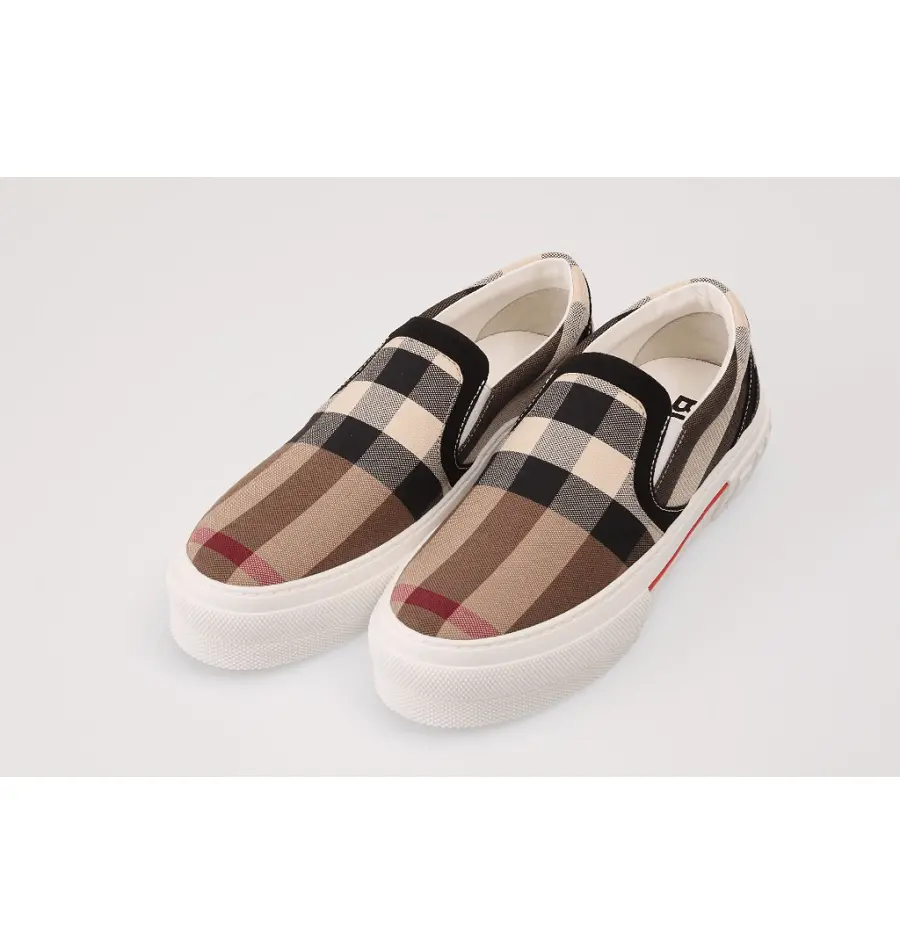Giày Burberry Checked Slip-on 'Brown' 8056762 - Ảnh 4