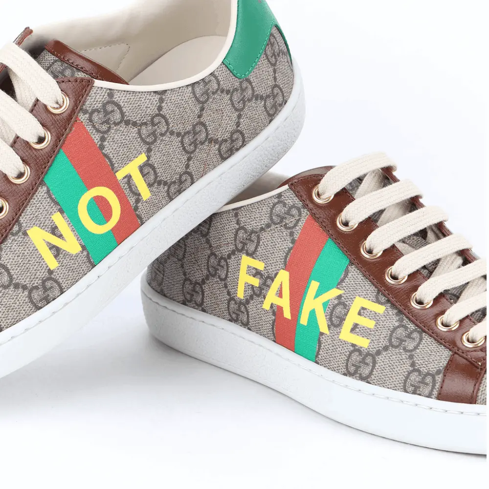 Alternative view of Giày Gucci Wmns Ace 'Fake/Not Print' 636359-2GC10-8260