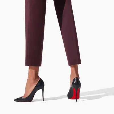Giày Cao Gót Christian Louboutin Kate 100 'Black/Red Kid' 1210662J323 - Ảnh 3
