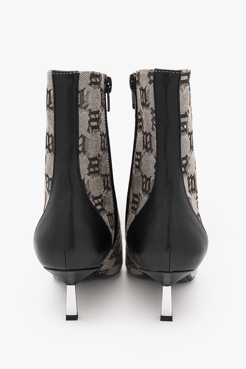 Giày MSIBHV The Sasha Ankle Boot Jacquard Beige 3121BM646 - Ảnh 3