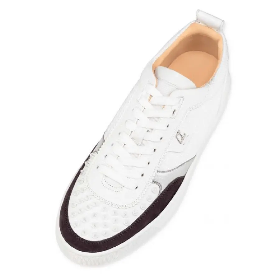 Giày Christian Louboutin Happyrui Spikes 'White' 1220646W224 - Ảnh 3