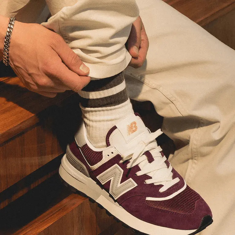 Giày New Balance U574LG AA 'Burgundy' U574LGAA - Ảnh 3