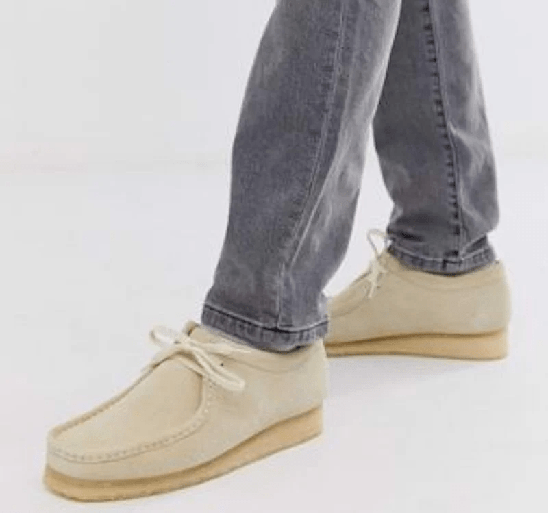 Giày Clarks Wallabee 'White Nubuck' 261-65560 - Ảnh 5