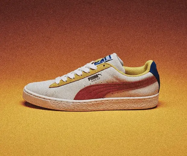 Alternative view of Giày Puma Suede Classic Sneakers in 'White Super Lemon Red' 365347-89