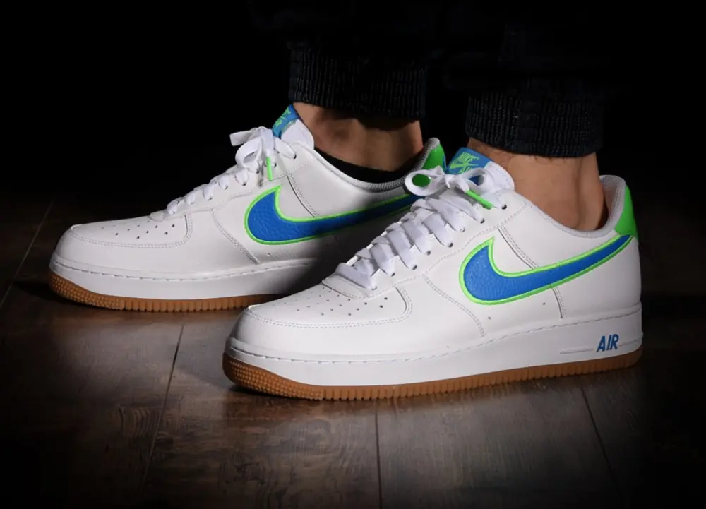 Giày Nike Air Force 1 Low 'White Bright Blue Green' DA4660-100 - Ảnh 3