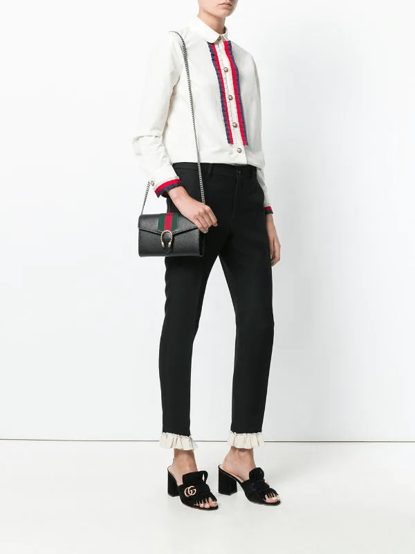 Túi Gucci Ladies Dionysus Web Stripe Chain Wallet 481377 CWI1X 1060 - Ảnh 3